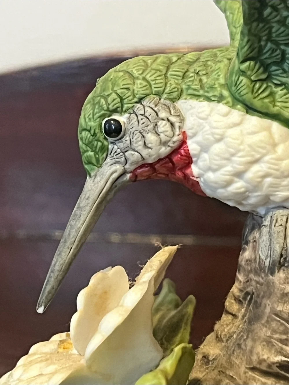 Regency Giftware 1993 Hummingbird Figurine Resin Bird Flower Taiwan Vinta